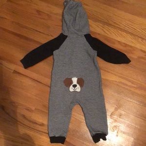 🐶 puppy one piece carters zip up-Sz 12 months